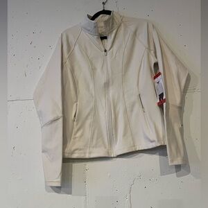 Danskin zip up white jacket